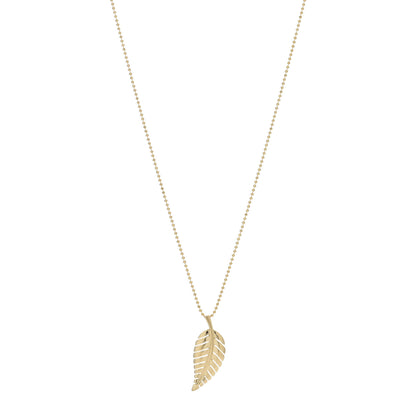 Jennifer Meyer 18K Yellow Gold Small Leaf Necklace 1 of 4