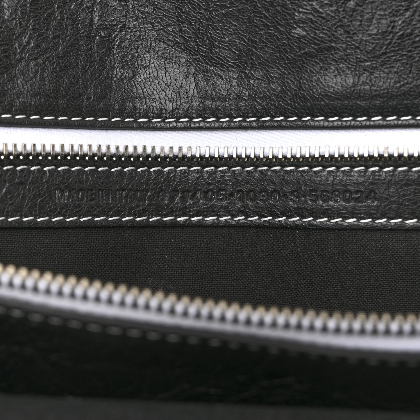 Agneau Arena Striped Patchwork East West Barbes Shopper Black White