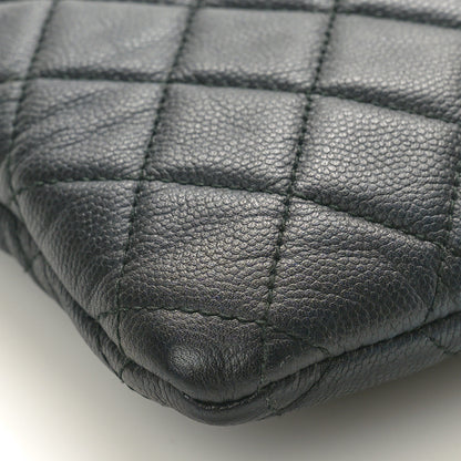 Chanel Caviar Quilted Large Boy Cosmetic Case Black 9 of 10