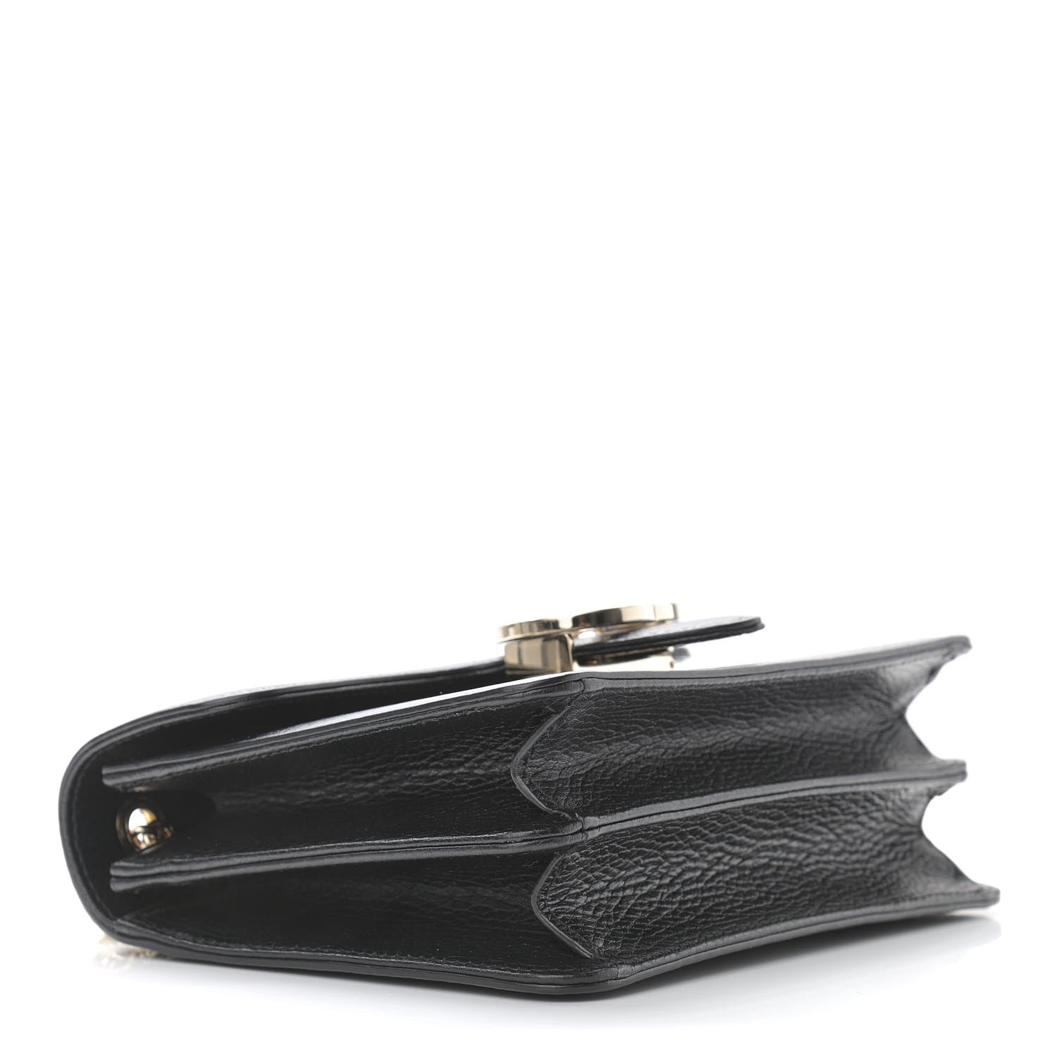 Gucci Dollar Calfskin Small Interlocking G Shoulder Bag Black 4 of 10