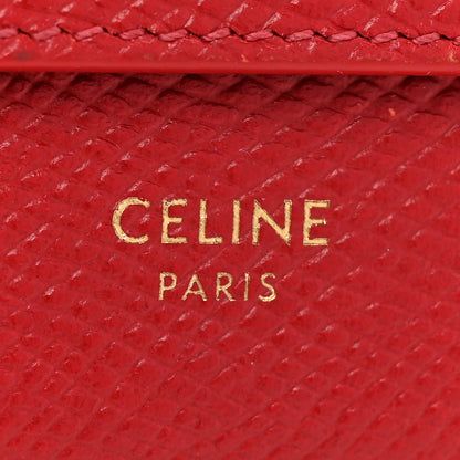 Celine Grained Calfskin Small Multifunction Folded Wallet Red 7 of 16