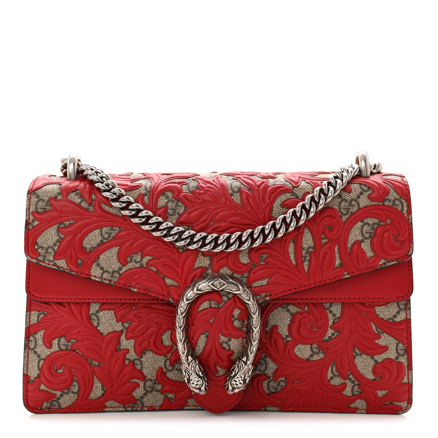 Gucci GG Supreme Monogram Arabesque Dionysus Shoulder Bag Hibiscus Red 1 of 11