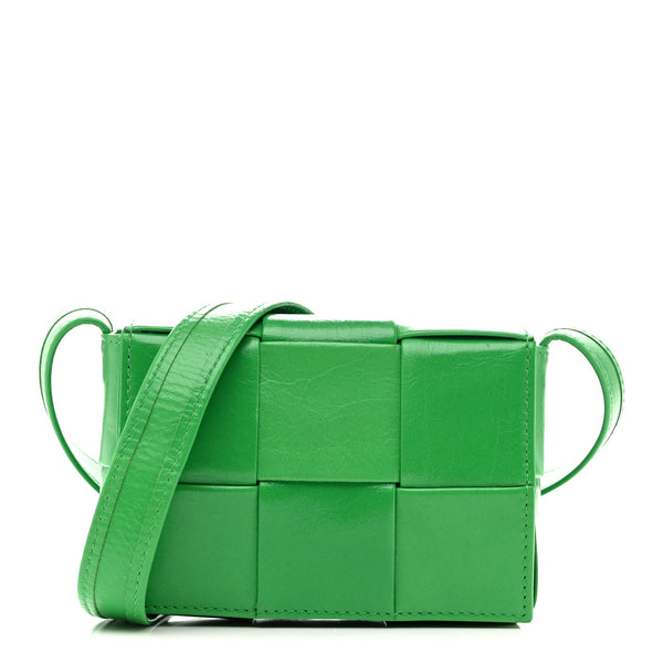 Bottega Veneta Crinkled Lambskin Maxi Intrecciato Extra Mini