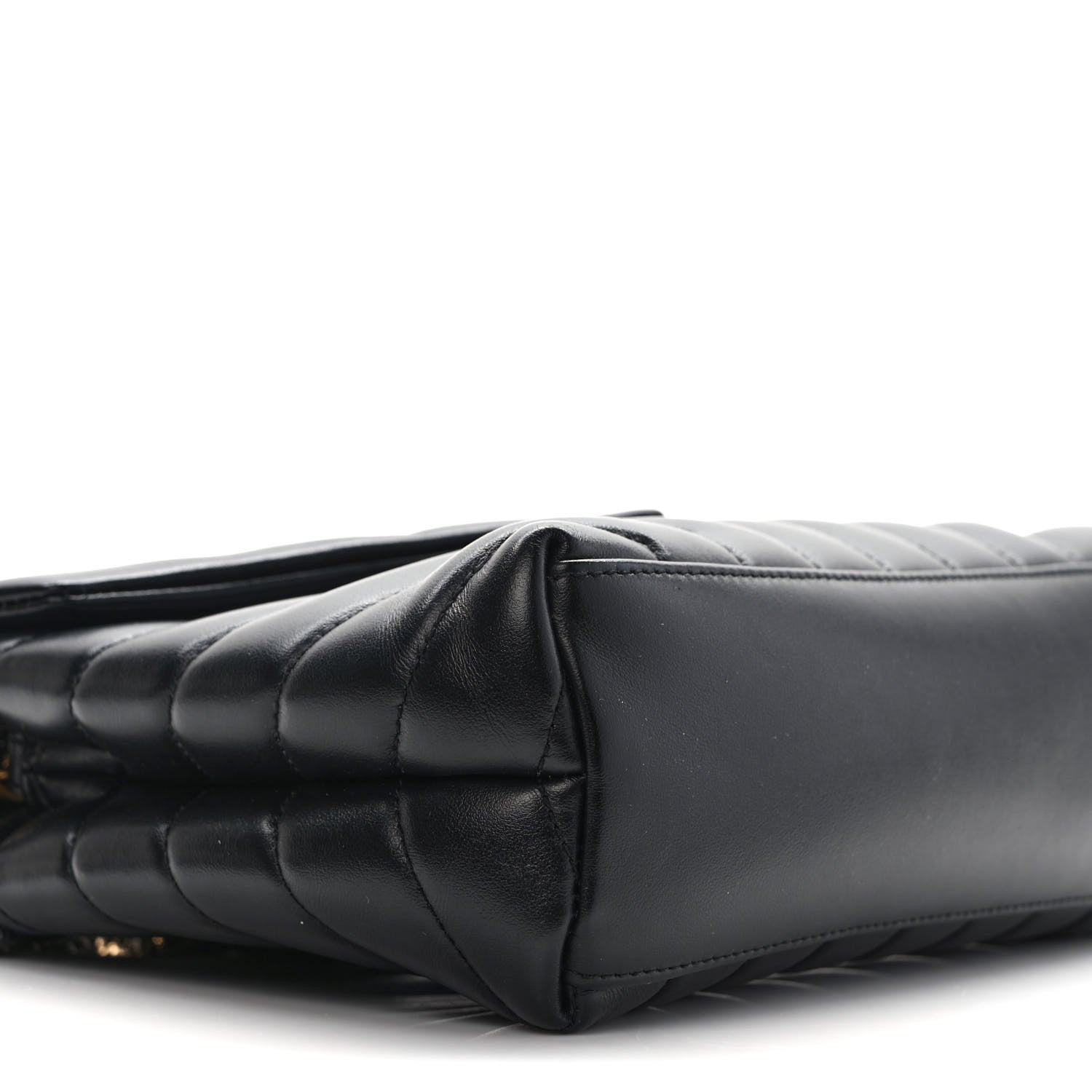 Saint Laurent Calfskin Y Quilted Monogram Small Loulou Chain Satchel Black 7 of 9