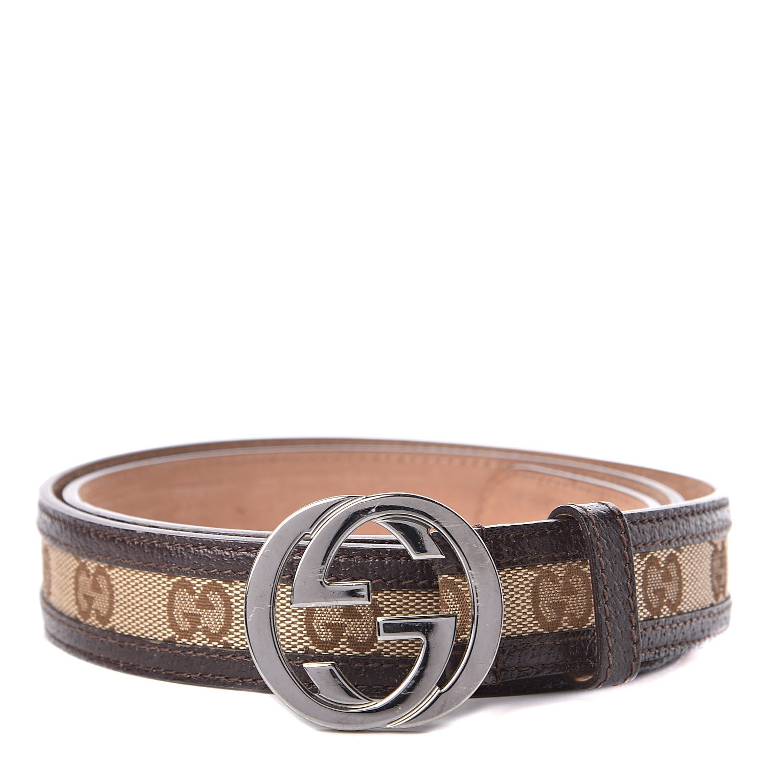 Gucci Monogram Interlocking G Belt 90 36 Dark Brown 1 of 6