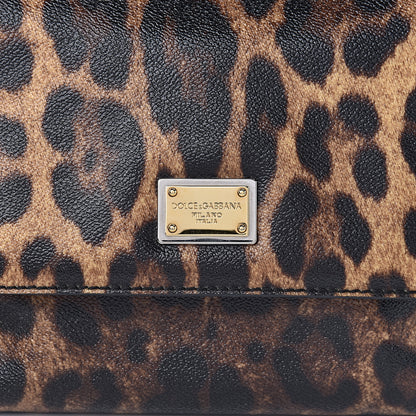Dolce & Gabbana Dauphine Leopard Print Small Miss Sicily Satchel Black 17 of 17