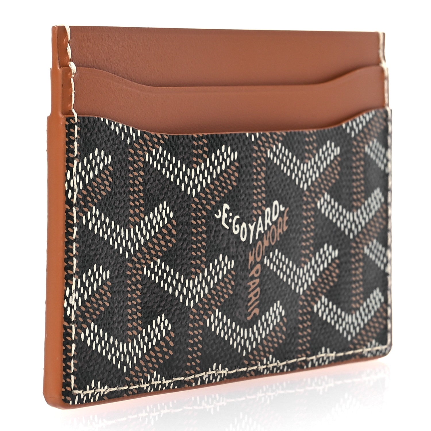 Goyard Goyardine Saint Sulpice Card Holder Black Gold 3 of 8