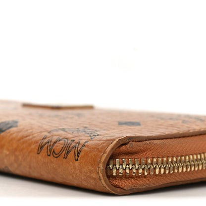MCM Visetos Heritage Large Zip Around Wallet Cognac 8 of 9