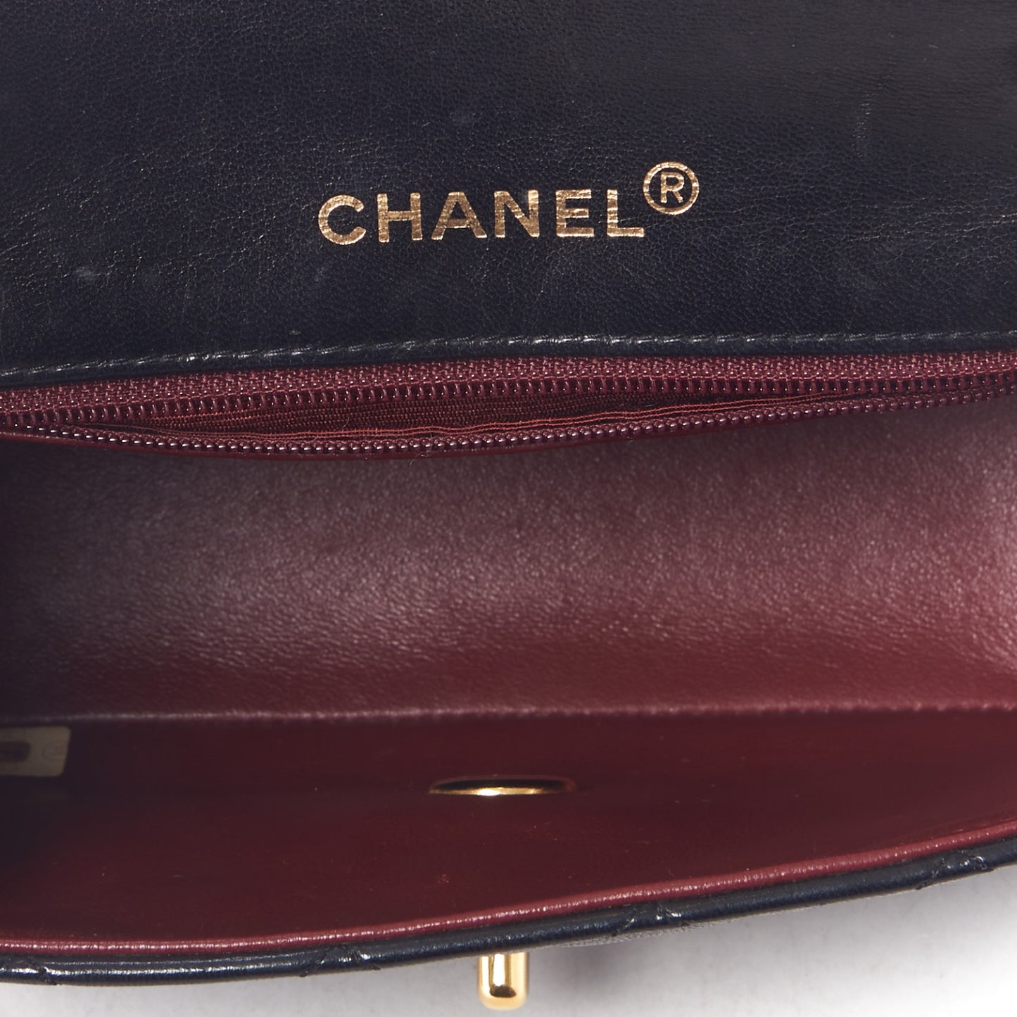 Lambskin Quilted Mini Square Flap Bag Black