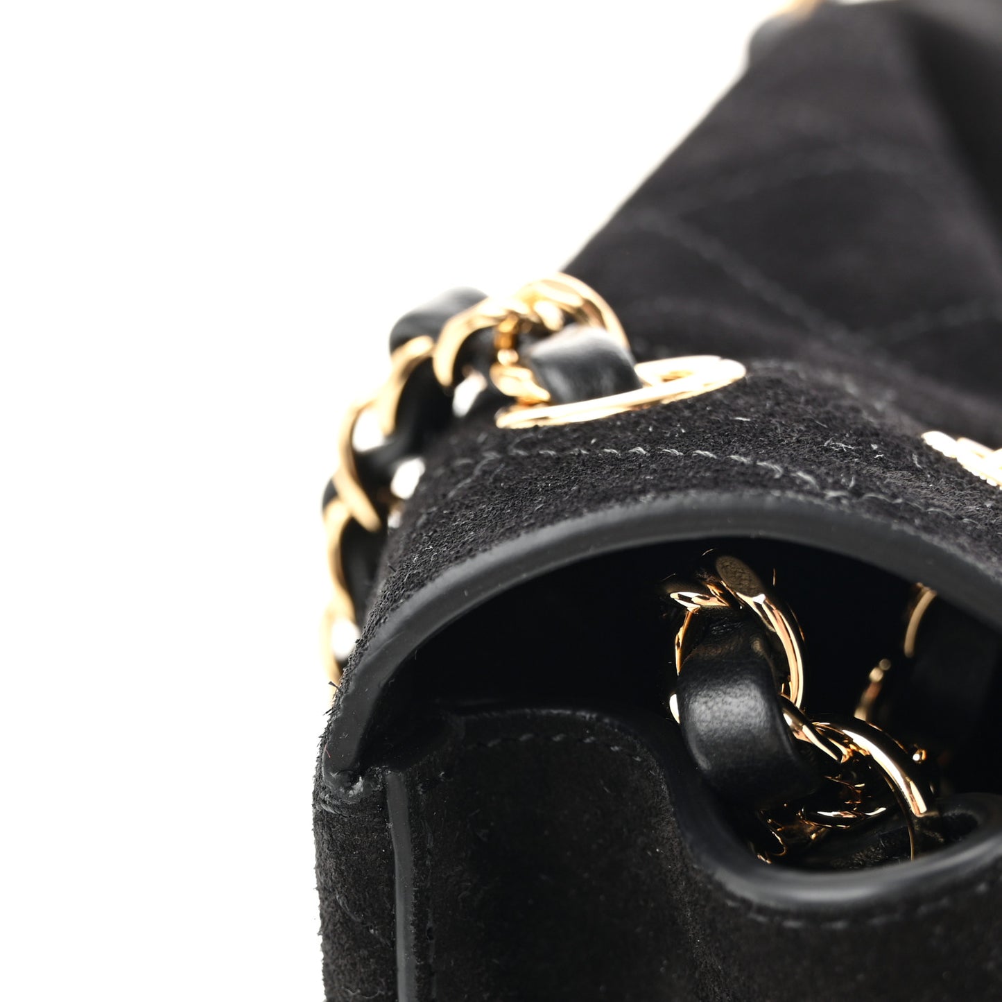 Suede Calfskin Small Souplissimo Maxi Flap Black