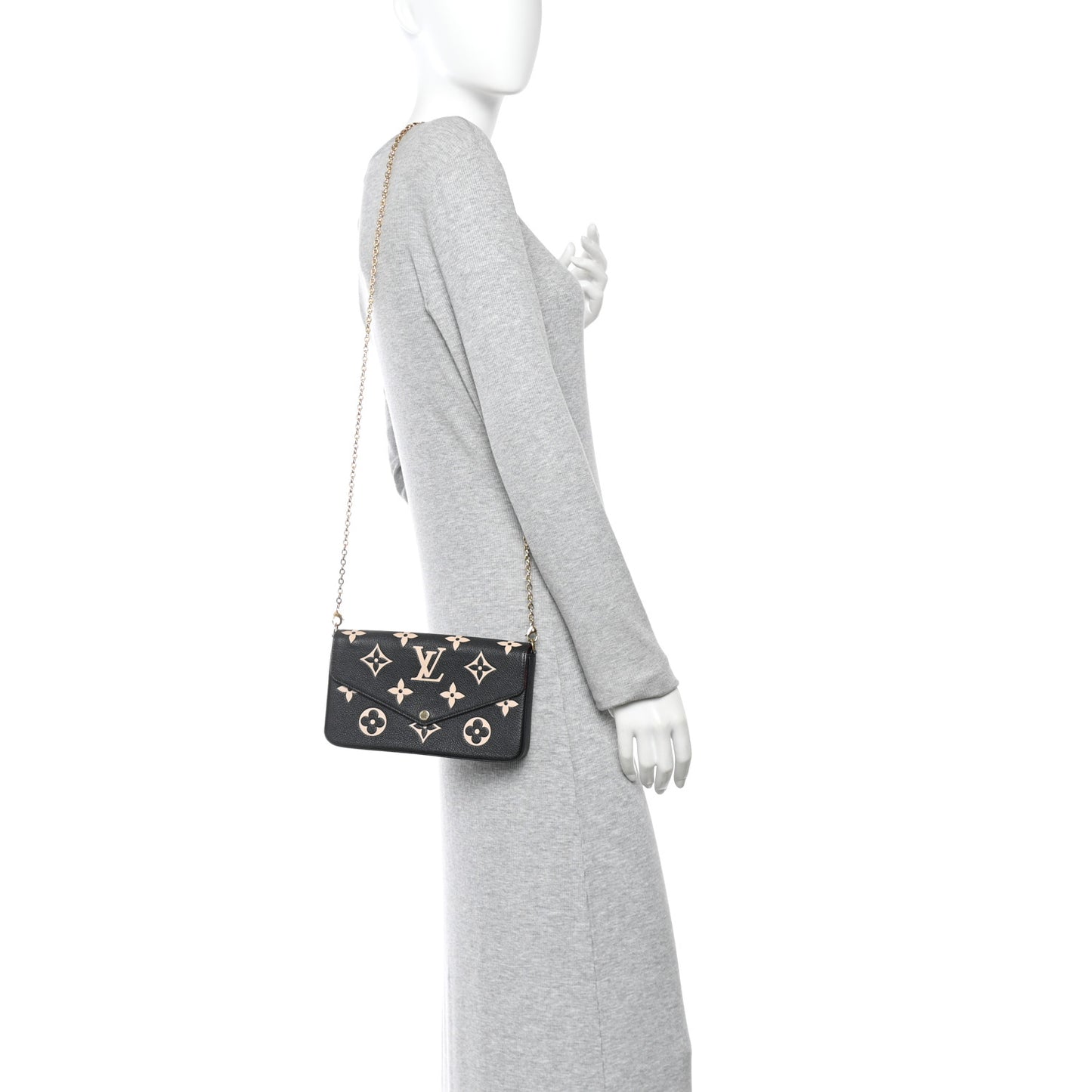 Empreinte Monogram Giant Felicie Pochette Black Beige