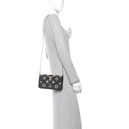 Louis Vuitton Empreinte Monogram Giant Felicie Pochette Black Beige 2 of 14