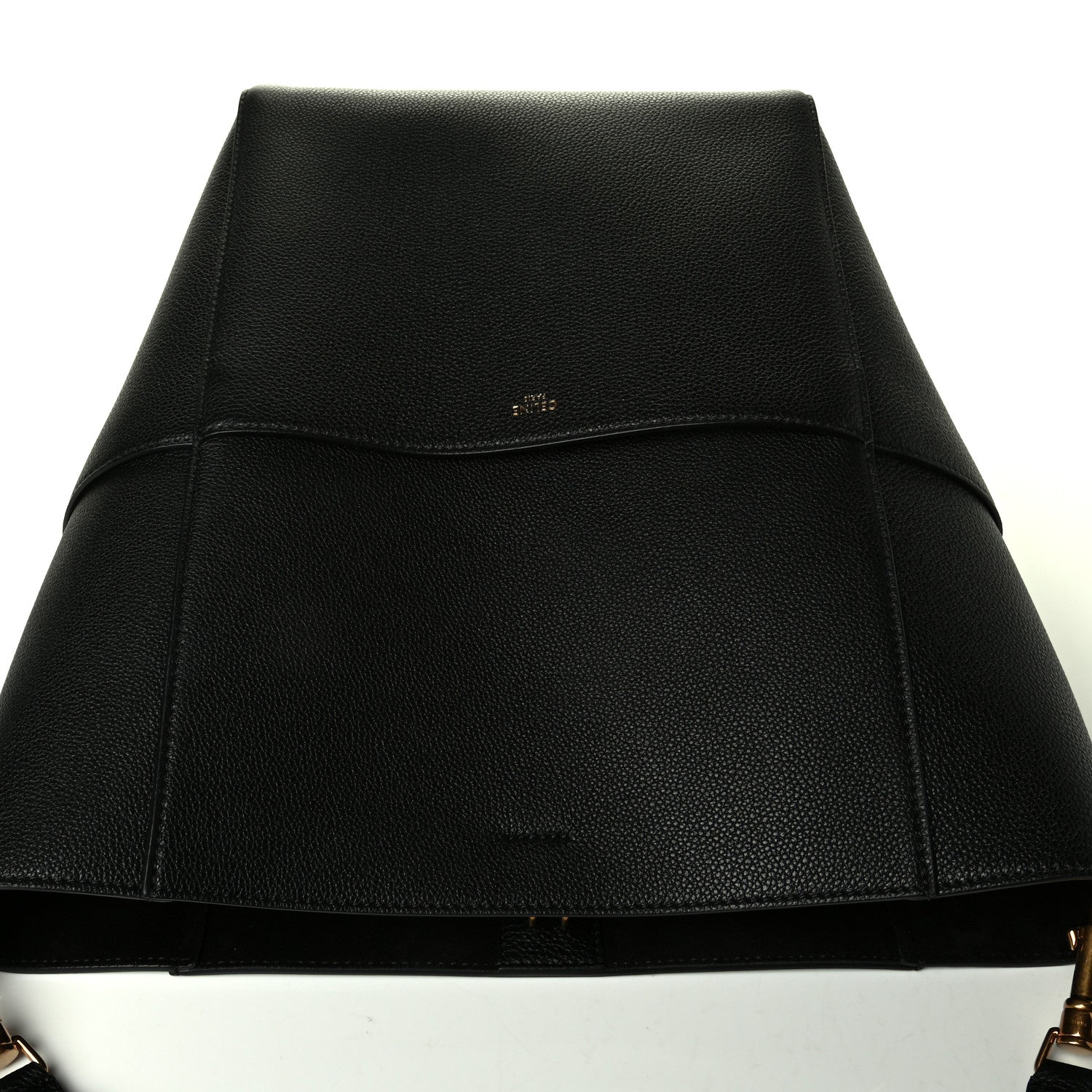 Celine Soft Grained Calfskin Sangle Bucket Bag Black 8 of 11