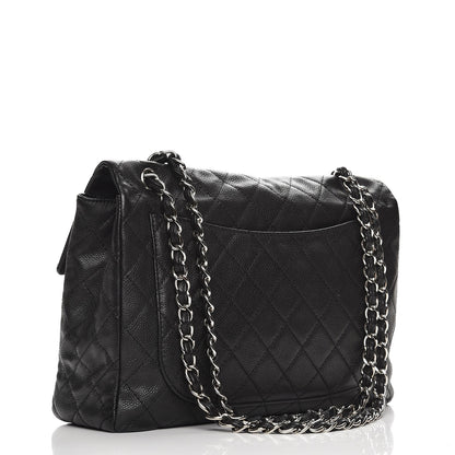 Chanel Washed Caviar Maxi Single Flap Black 5 of 8