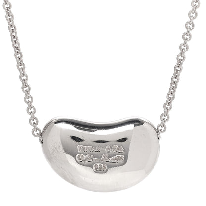 Tiffany Sterling Silver 20mm Elsa Peretti Bean Pendant Necklace 4 of 6