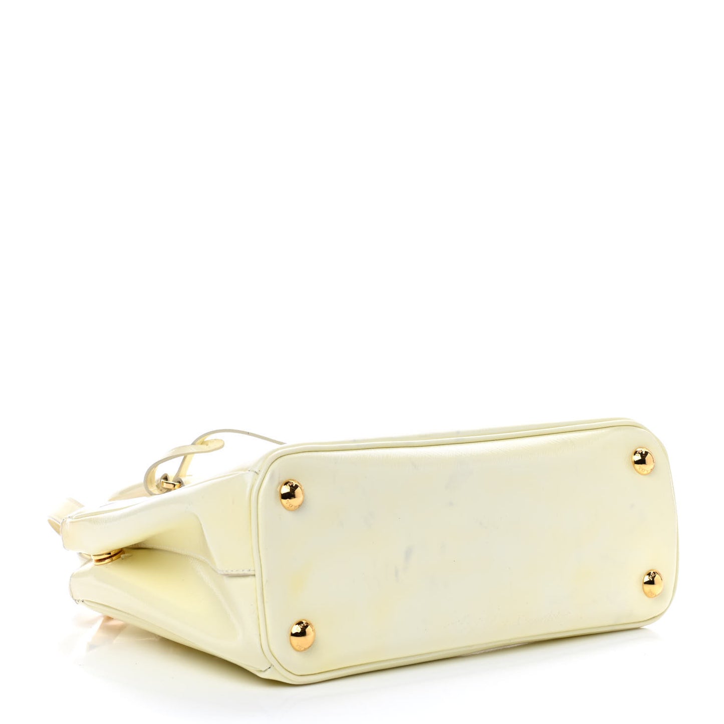 Saffiano Vernice Mini Galleria Double Zip Tote Bianco