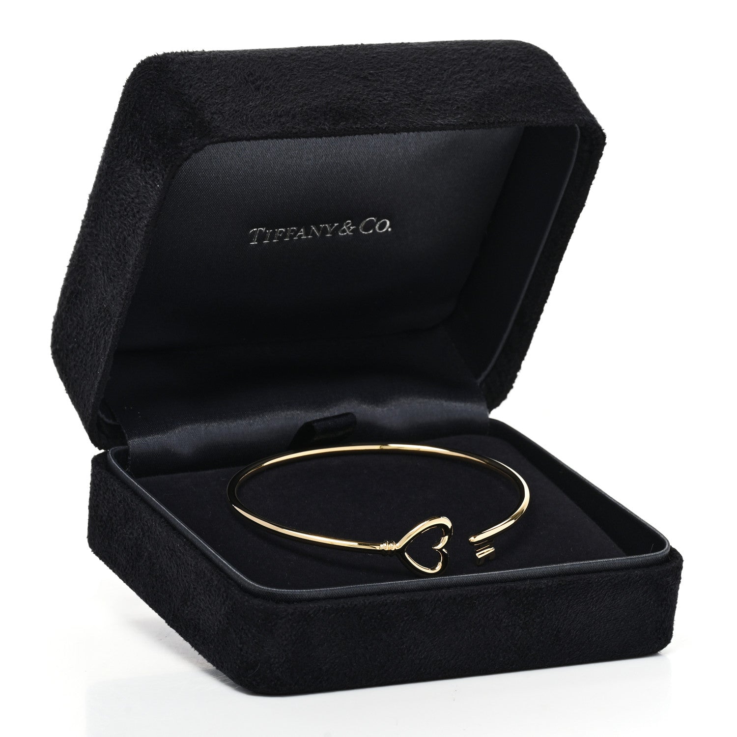 Tiffany 18K Yellow Gold Wire Heart Key Bracelet 4 of 4