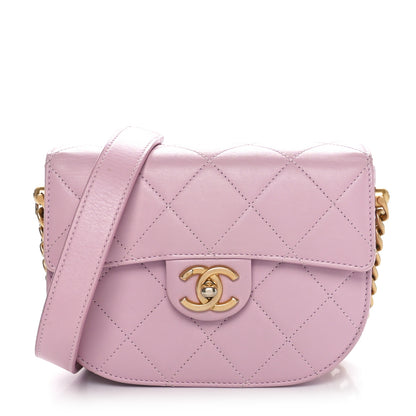 Chanel Calfskin Quilted Moon Messenger Light Pink 1 of 10