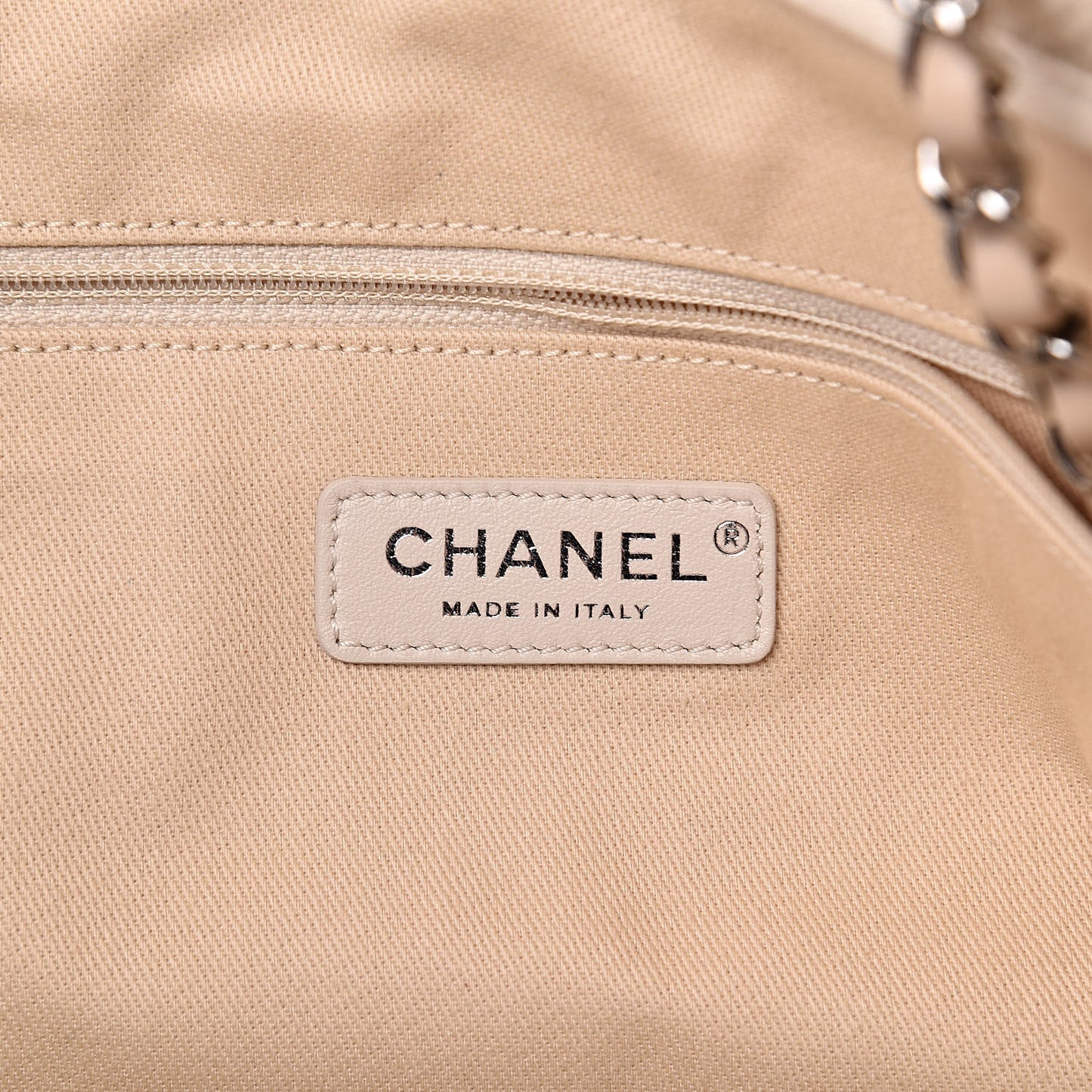 Canvas Large Shopping Tote White Beige