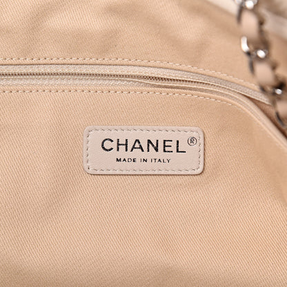 Chanel Canvas Large Shopping Tote White Beige 6 of 12