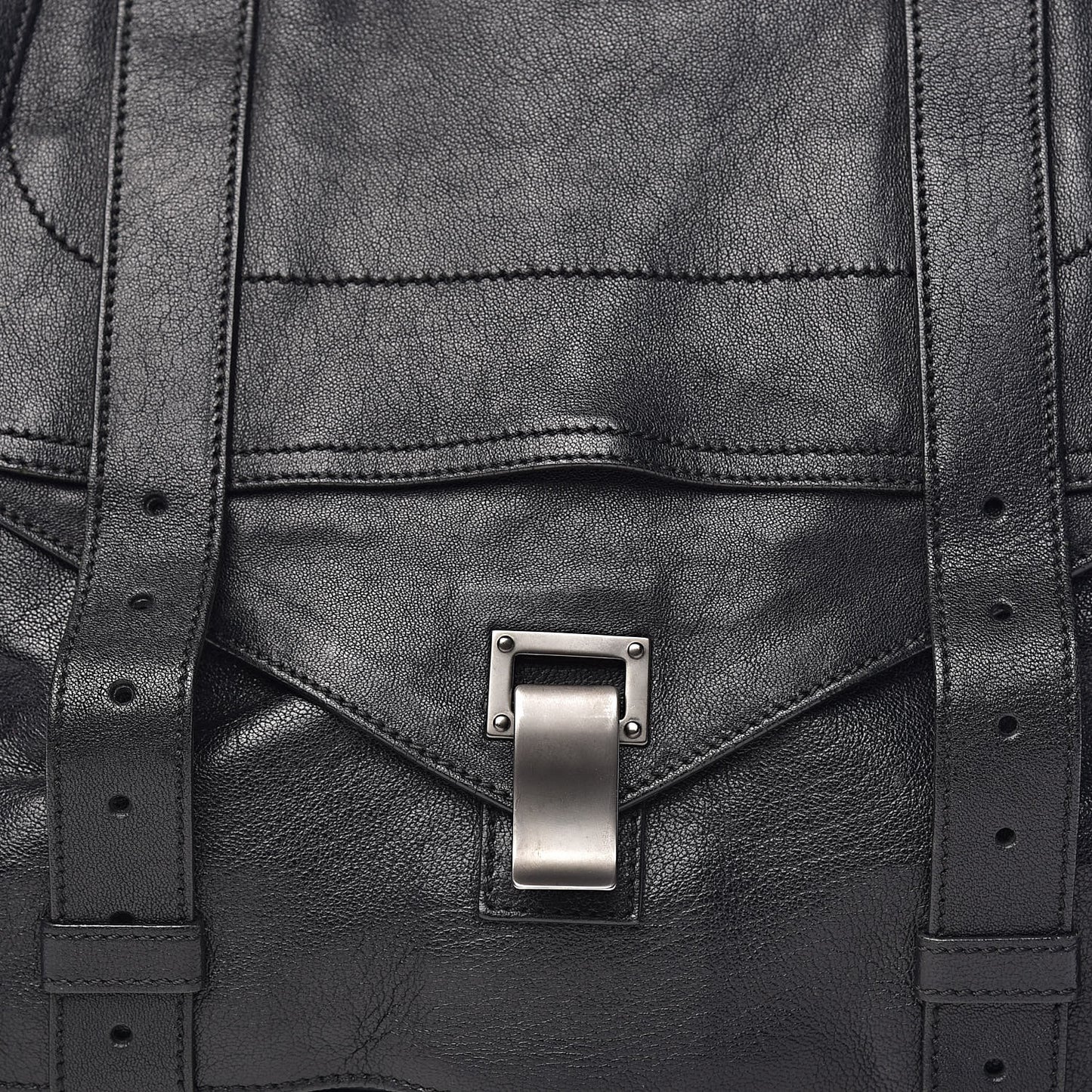 Lambskin PS1 Large Satchel Black