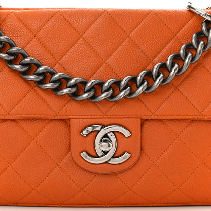 Chanel Caviar Quilted Large Retro Class Flap Orange 8 of 14