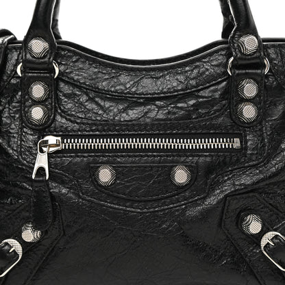 Balenciaga Agneau Giant 12 Silver Hardware Mini City Black 8 of 11
