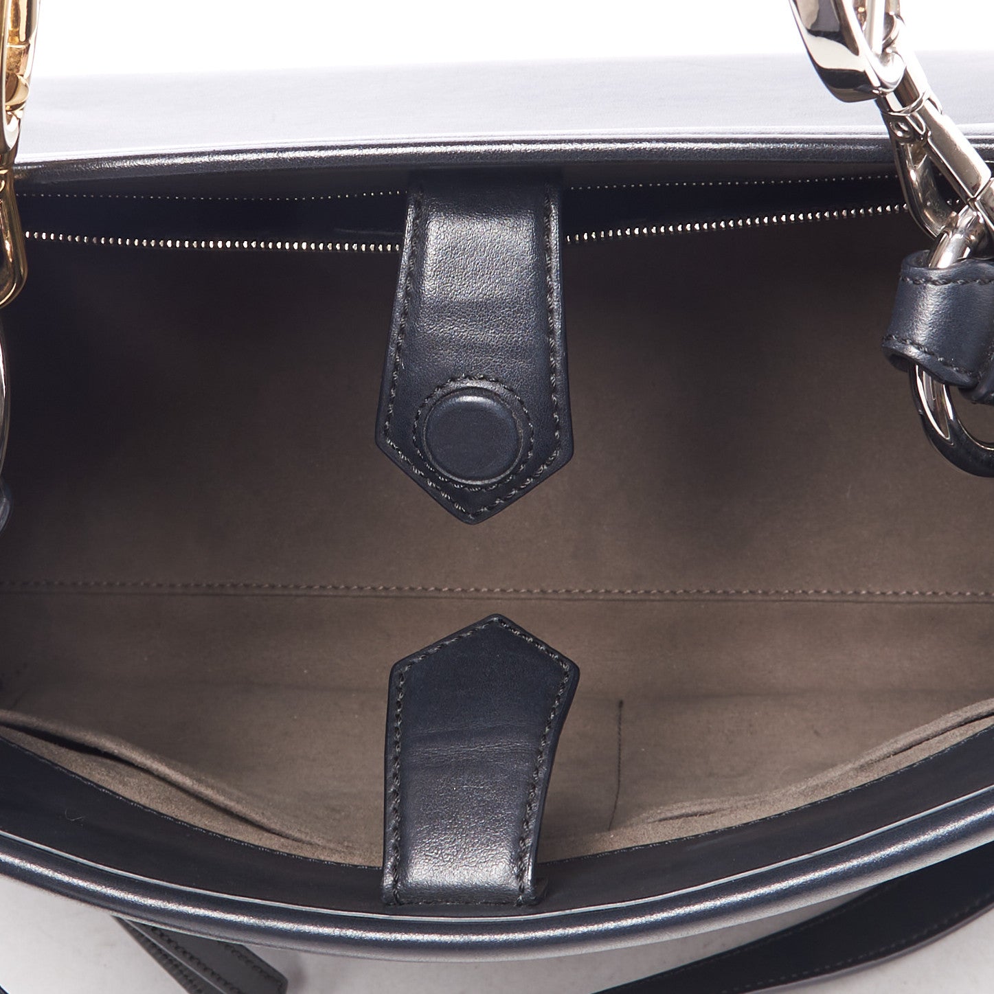 Fendi Vitello Century Opaco F is Fendi Regular Runaway Satchel Black 7 of 7
