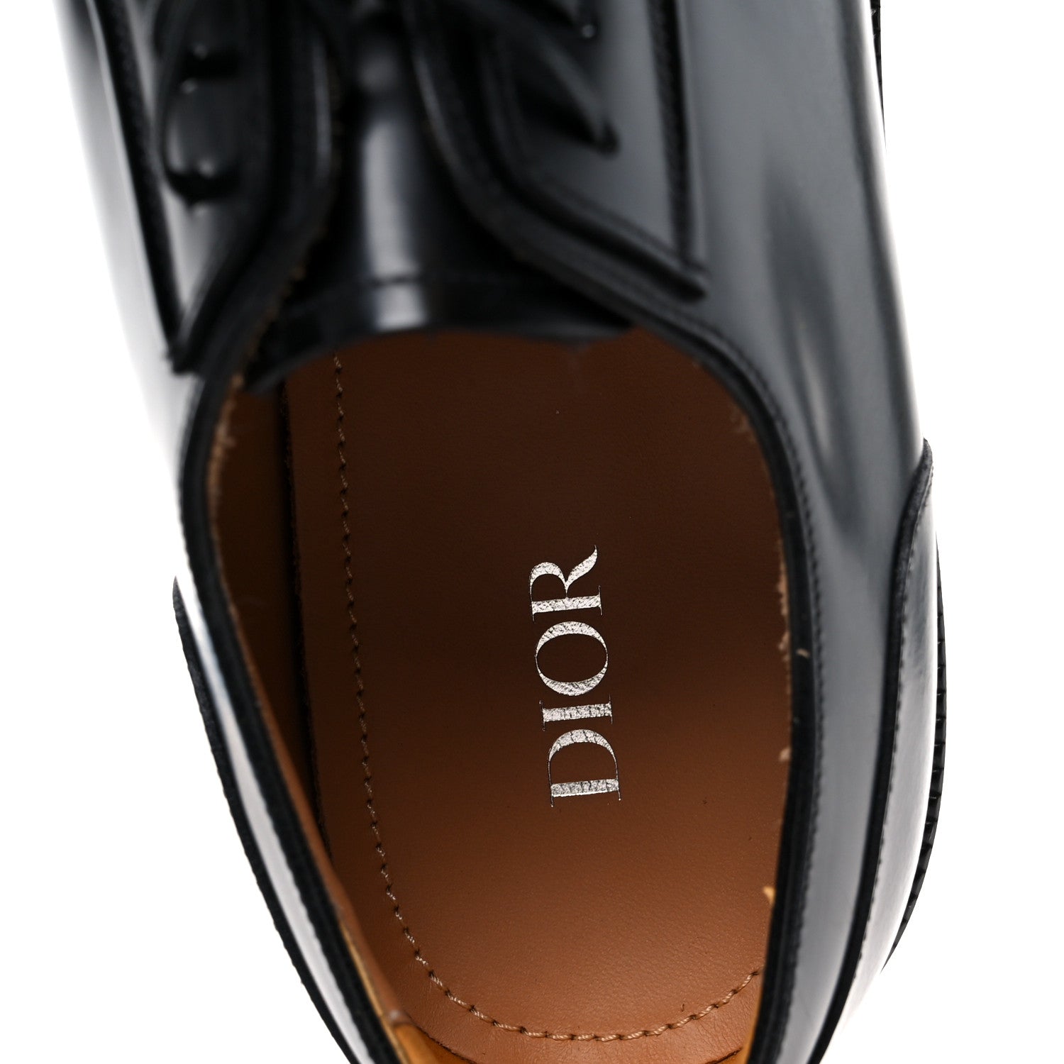 Christian Dior Calfskin Mens Derby Shoes 42 Black 1823684