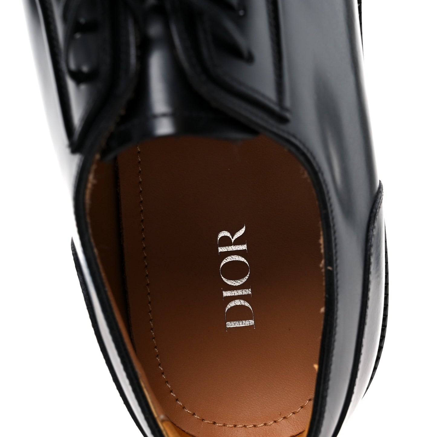 Calfskin Mens Derby Shoes 42 Black