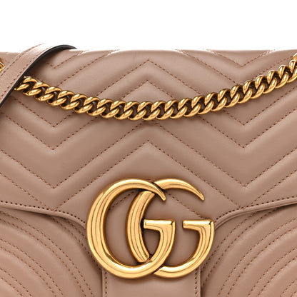Gucci Calfskin Matelasse Medium GG Marmont Shoulder Bag Porcelain Rose 8 of 15