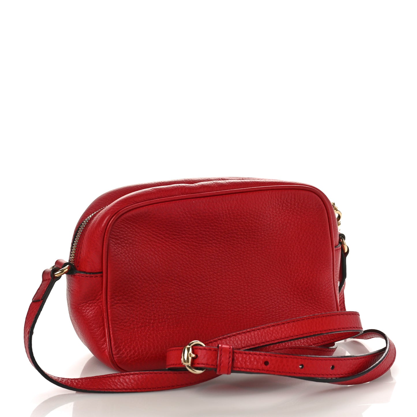 Pebbled Calfskin Small Soho Disco Bag Tabasco Red