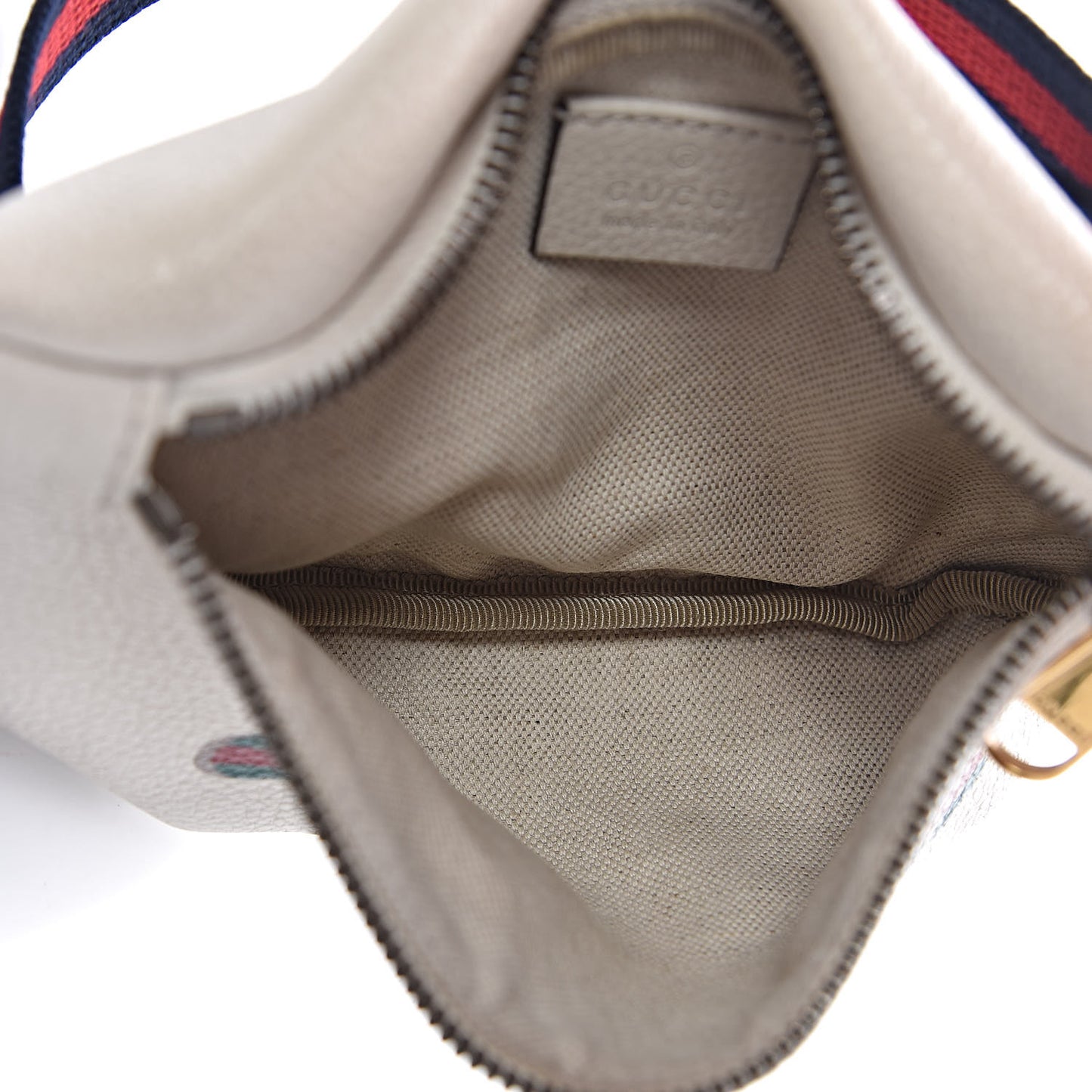 Grained Calfskin Small Logo Belt Bag White