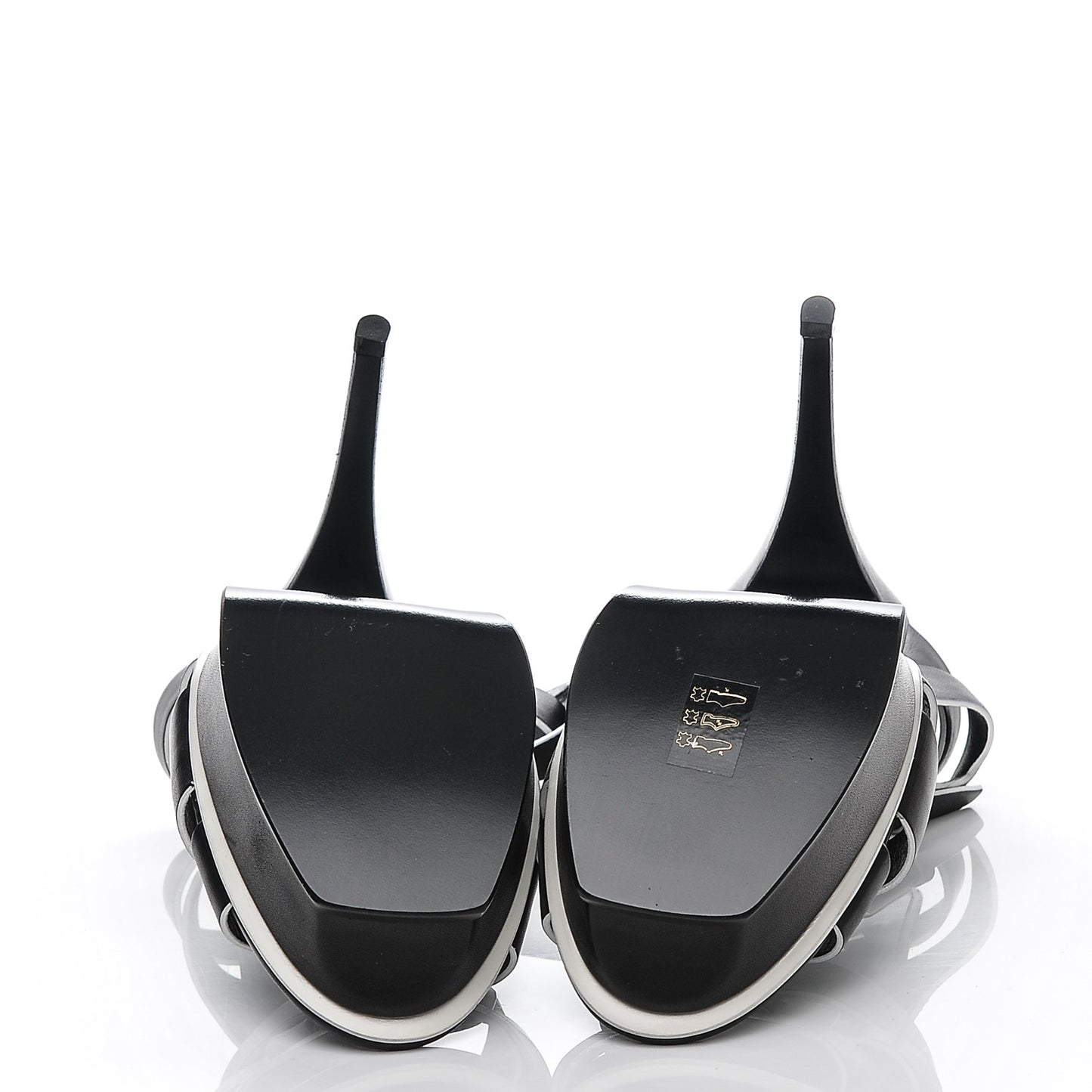 Calfskin Tribute 105 Platform Sandals 40 Black White