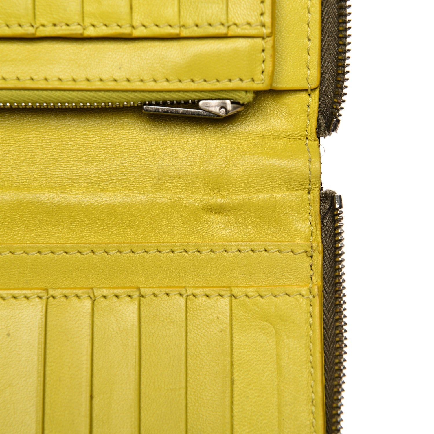 Celine Drummed Calfskin Zip Around Multifunction Wallet Souris 7 of 8