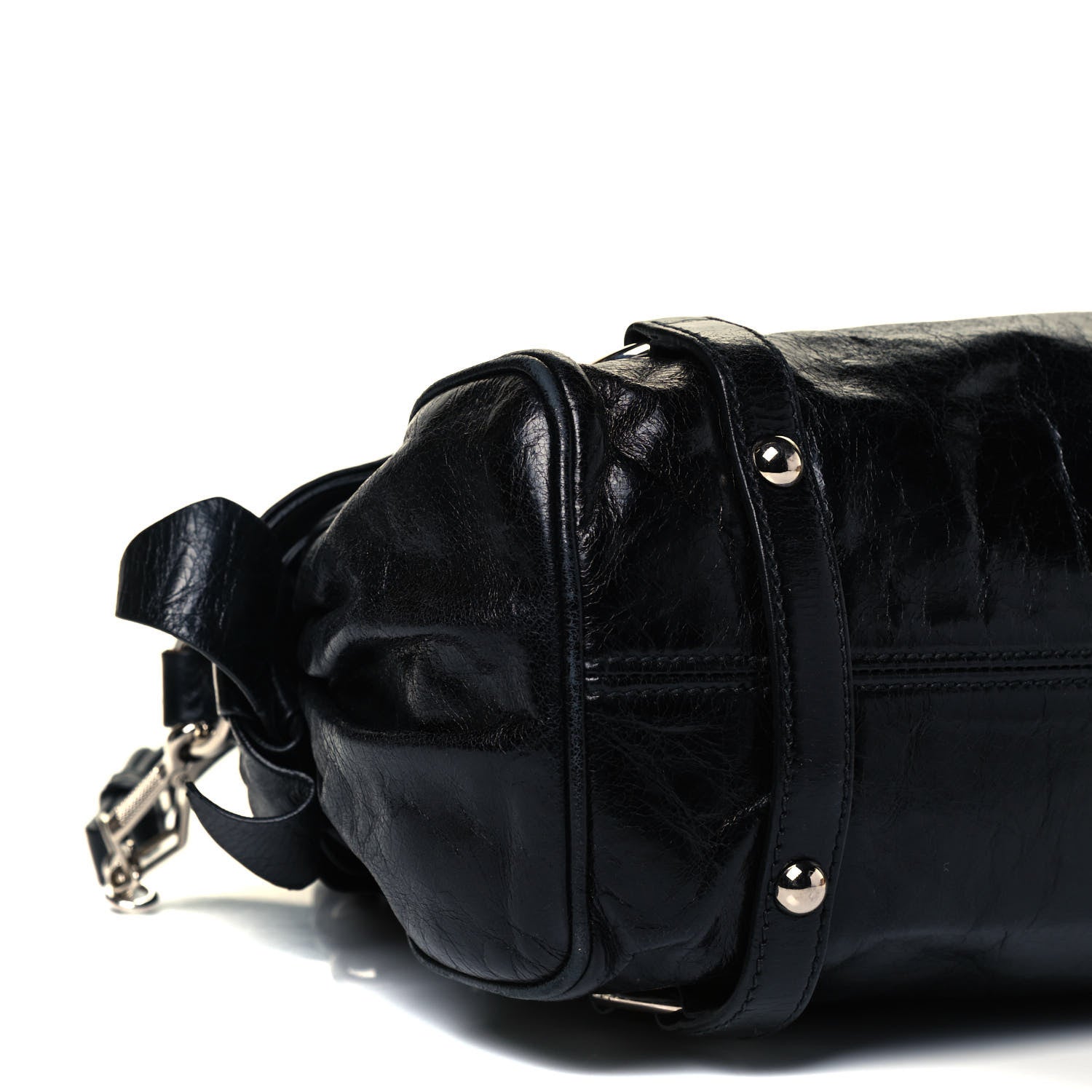 Miu Miu Vitello Lux Mini Bow Bag Black 8 of 9