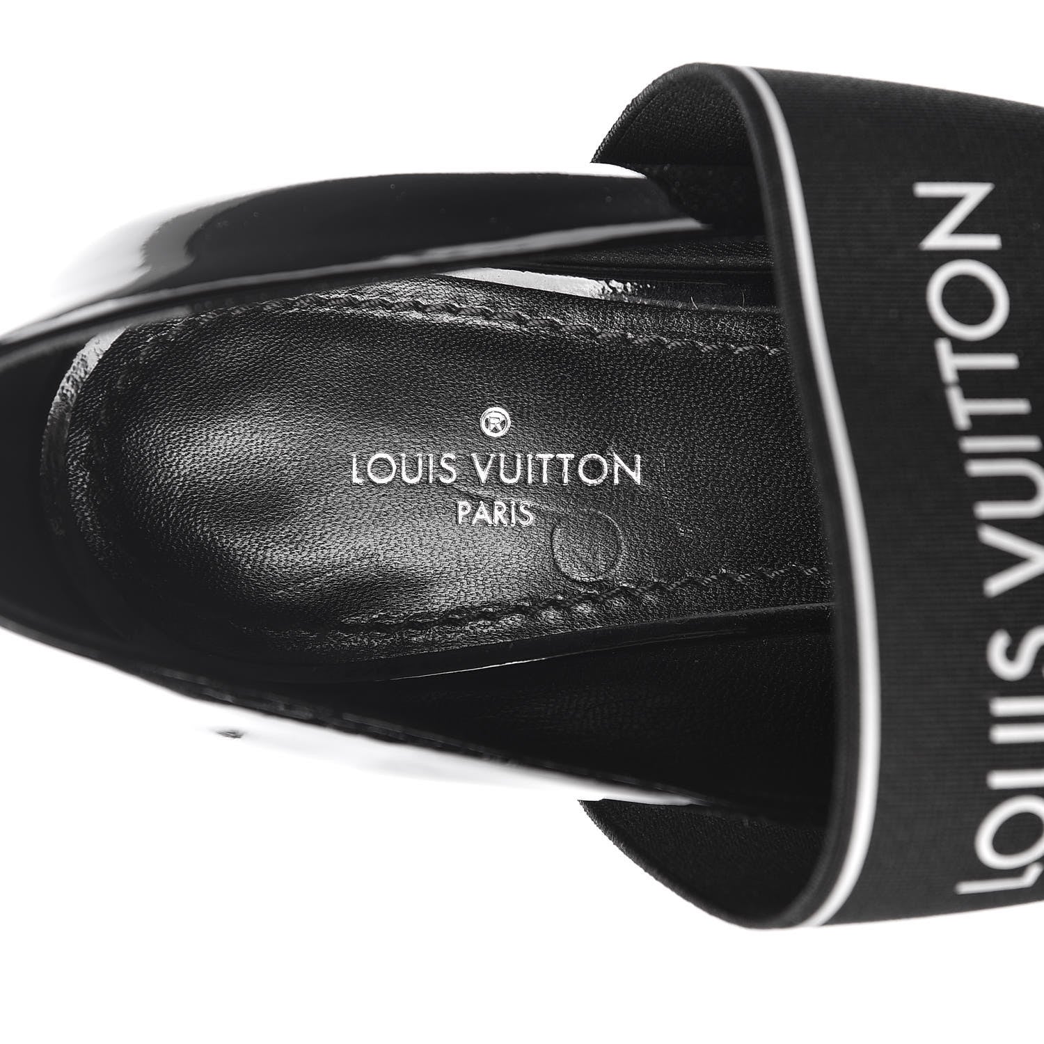 Louis Vuitton Patent Uncover Pumps 37 Black 7 of 9