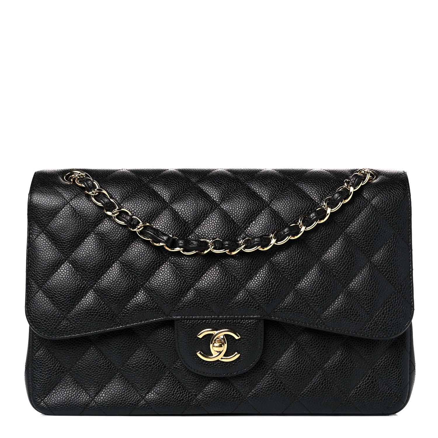 Chanel Caviar Quilted Jumbo Double Flap Black 1 of 11