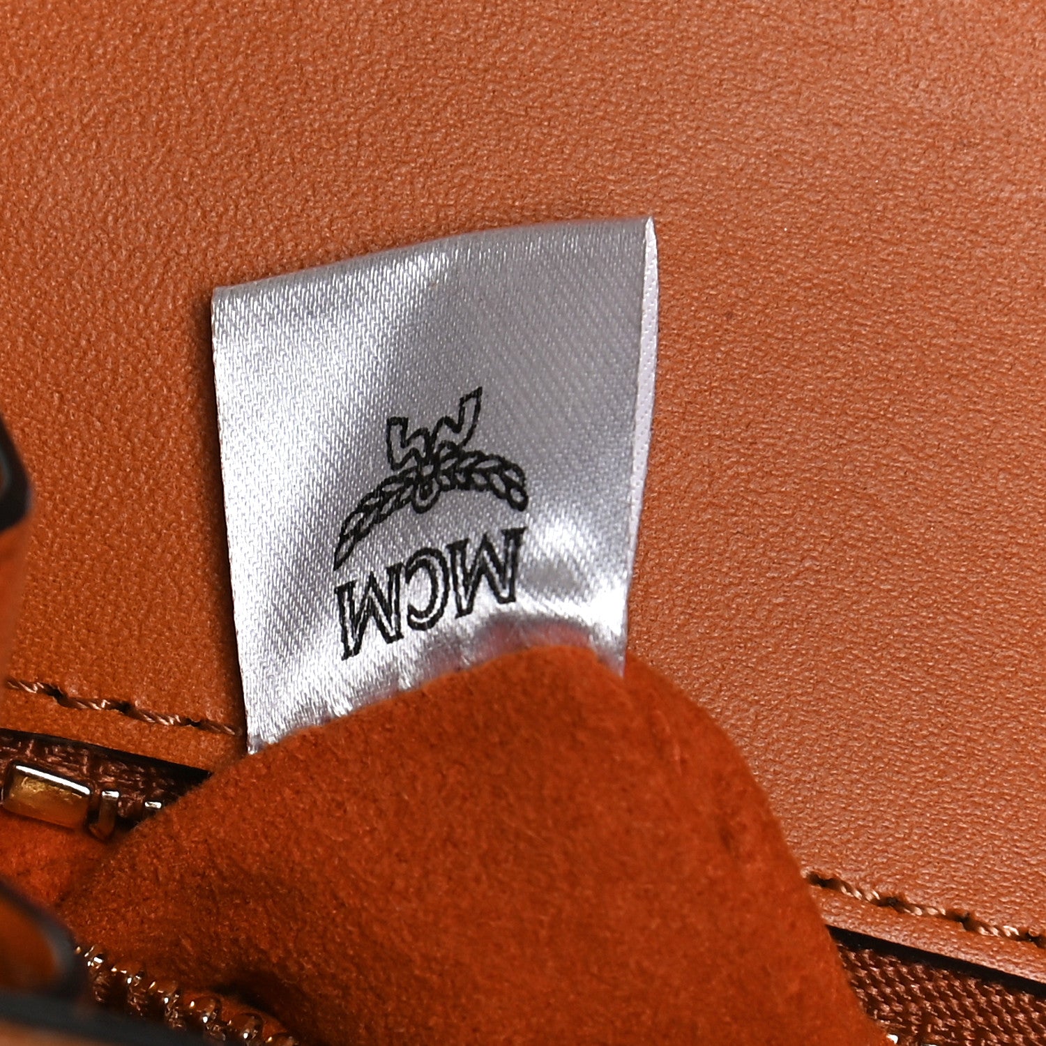MCM Visetos Mini Patricia Shoulder Bag Cognac 7 of 12