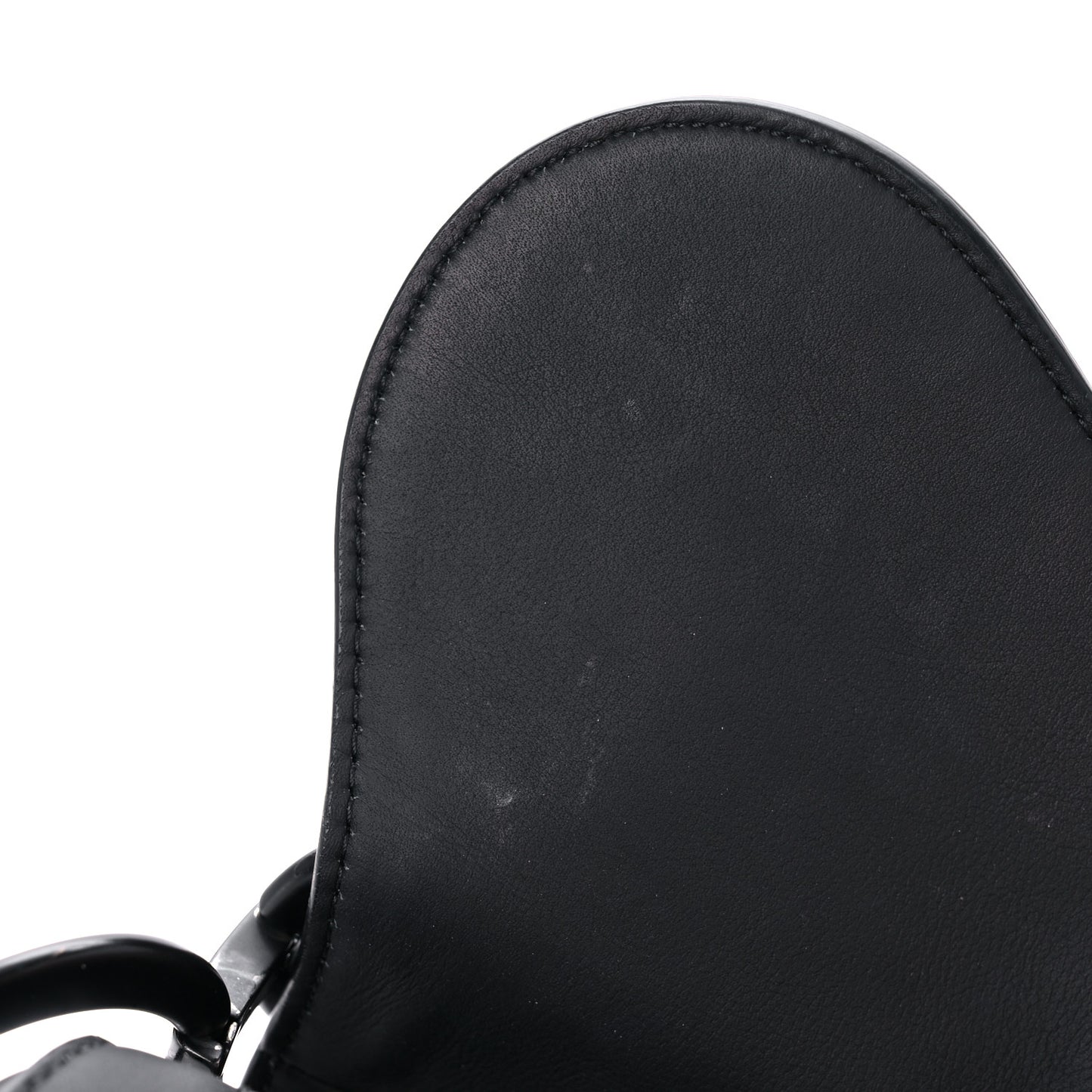 Ultra Matte Calfskin Saddle Bag Black