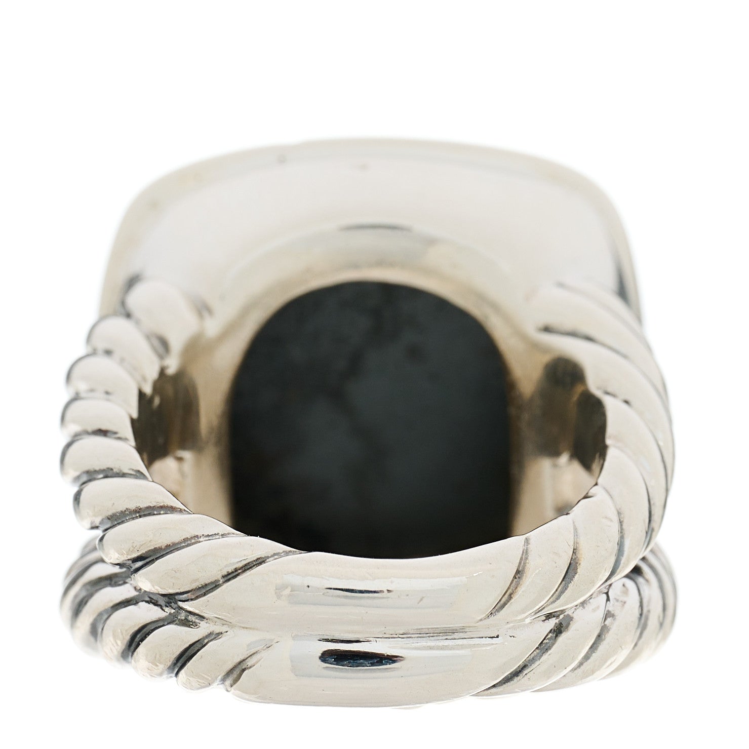 David Yurman Sterling Silver Diamond Black Orchid 14mm Albion Ring 49 4.75 4 of 5