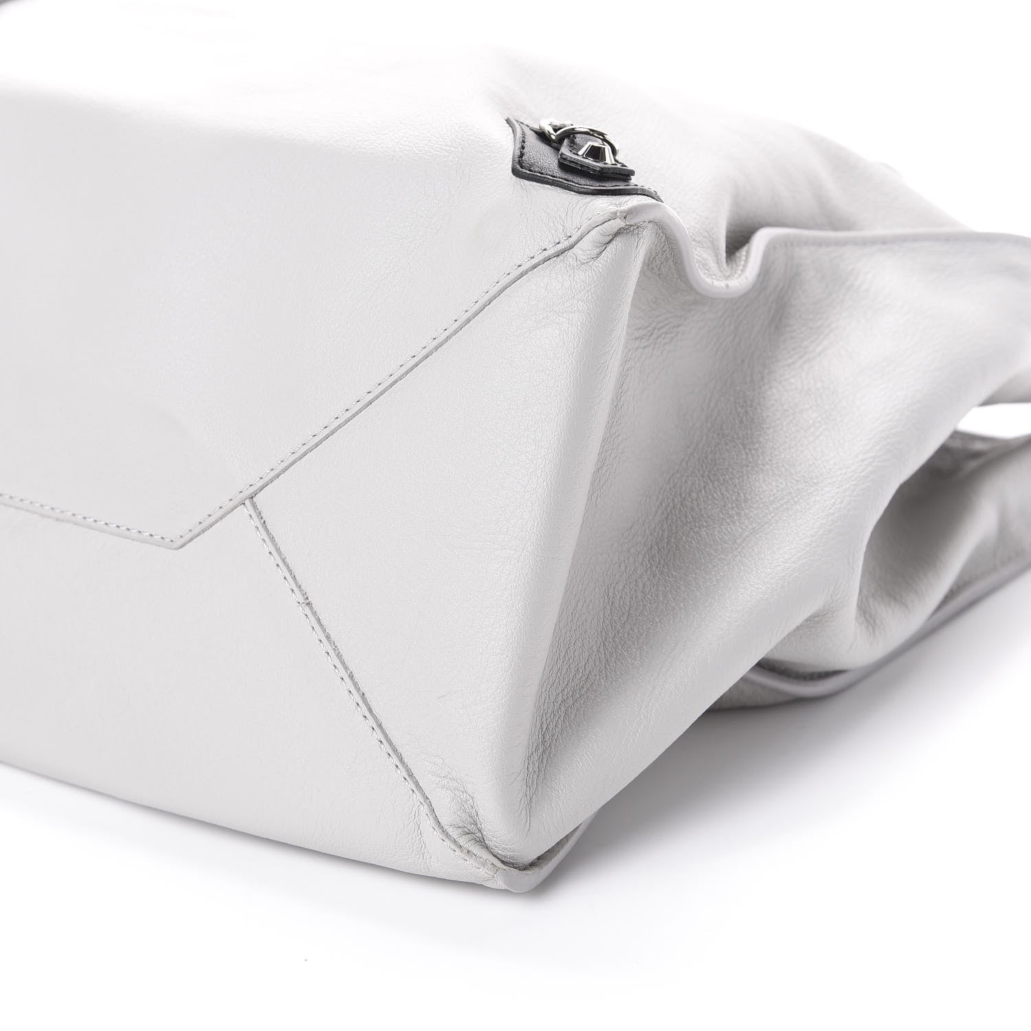 Balenciaga Supple Calfskin Bi-Color Papier A4 Tote White Black 8 of 8