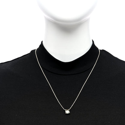 David Yurman Sterling Silver Diamond Prasiolite 9mm Petite Chatelaine Pendant Necklace 2 of 5