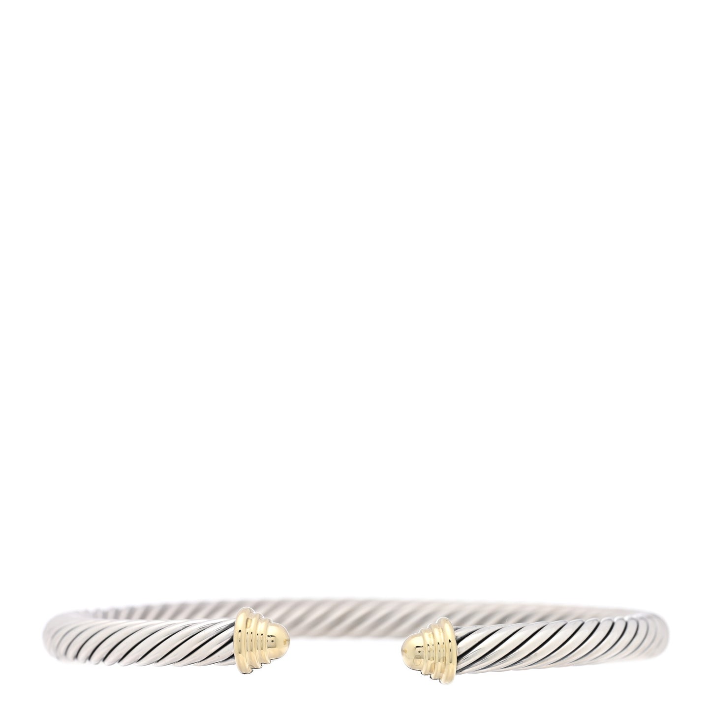 Sterling Silver 14K Yellow Gold 5mm Cable Classics Bracelet