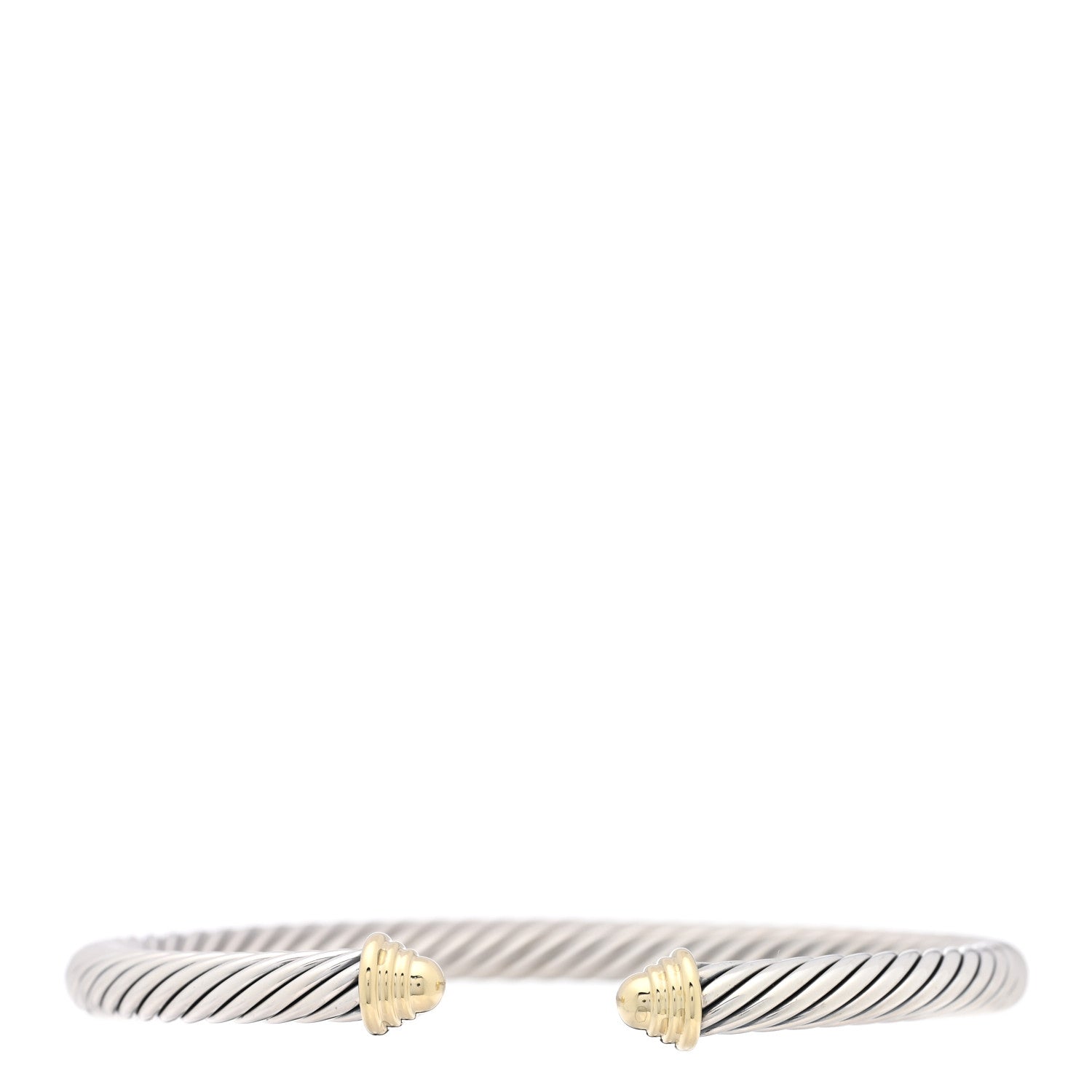 David Yurman Sterling Silver 14K Yellow Gold 5mm Cable Classics Bracelet 1 of 3