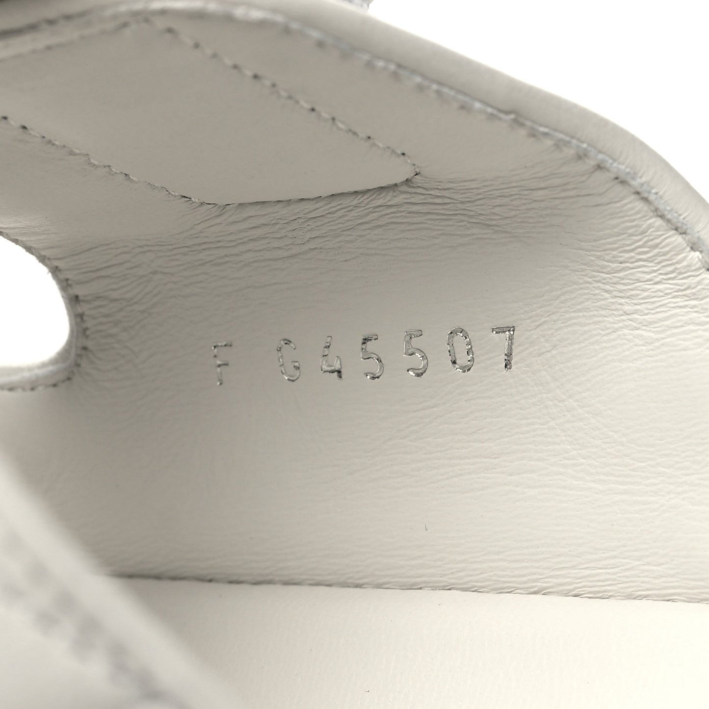 Lambskin Quilted Velcro Dad Chain CC Slide Sandals 38 White