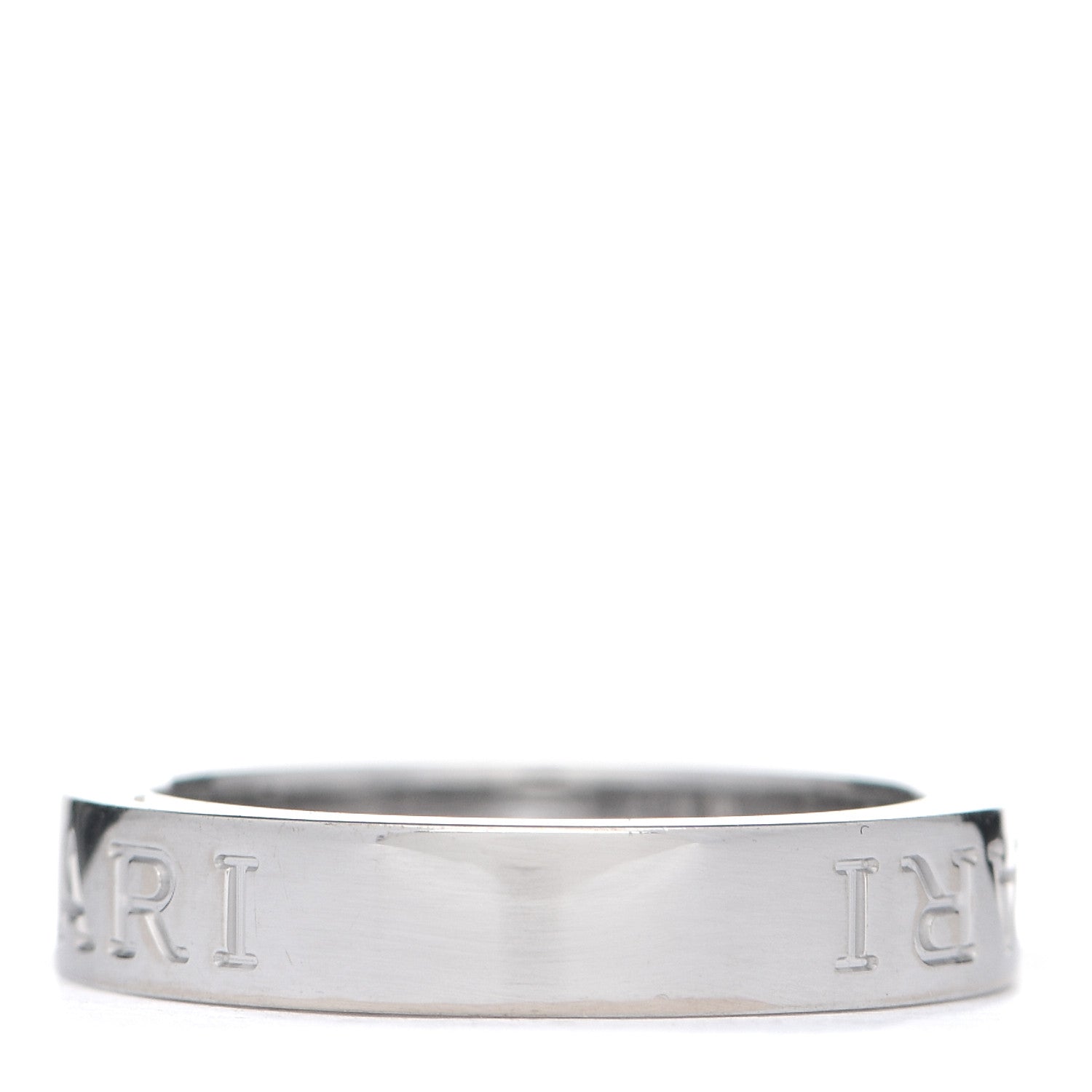 Bulgari 18K White Gold Diamond B.Zero1 Essential Band Ring 51 5.75 3 of 4