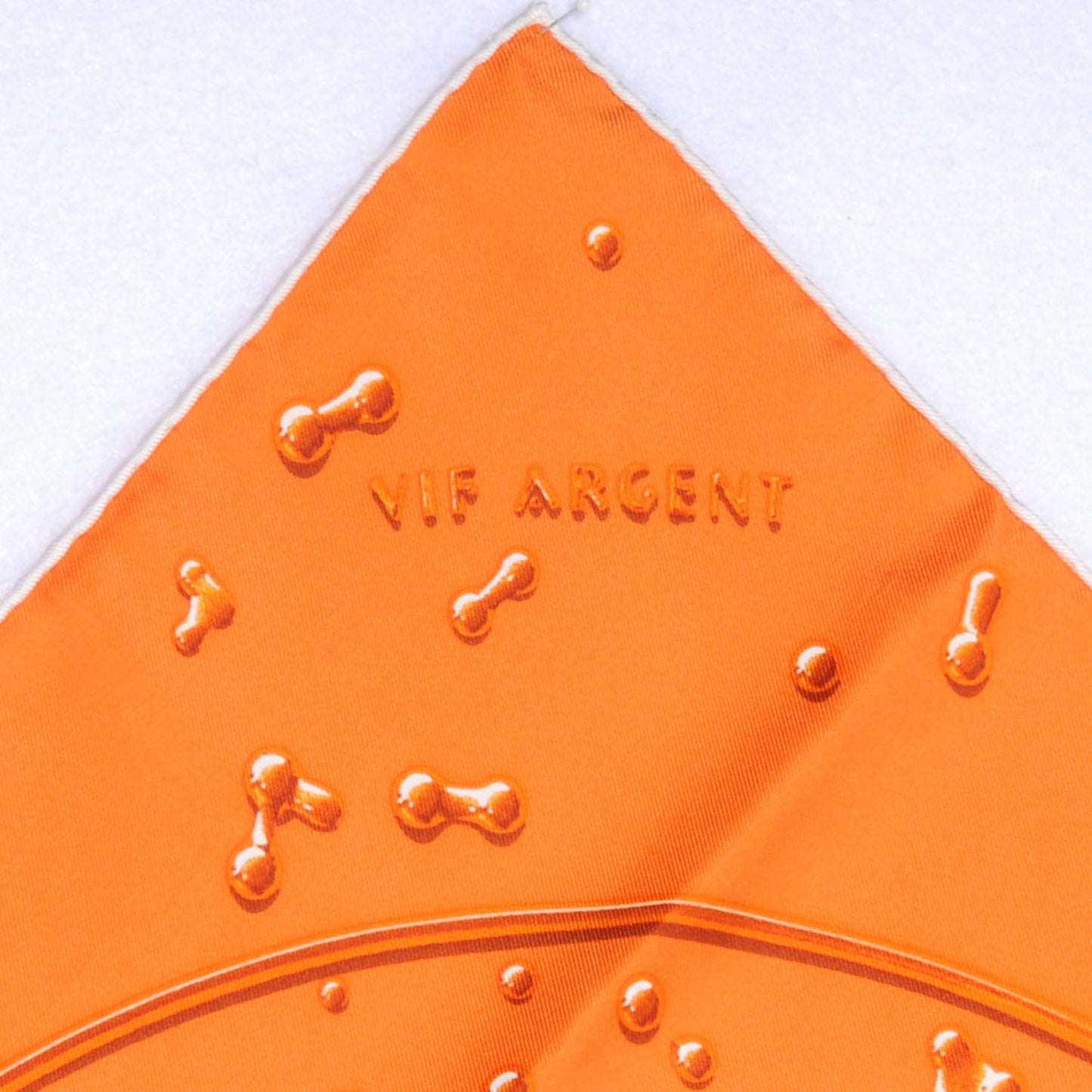 Silk Argent Pocket Square Scarf Orange