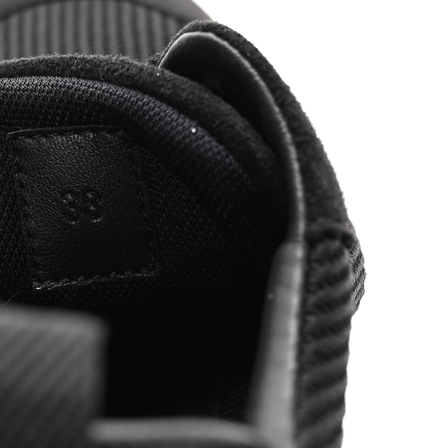 Air Mesh Suede Goatskin Bouncing Sneakers 38 Black