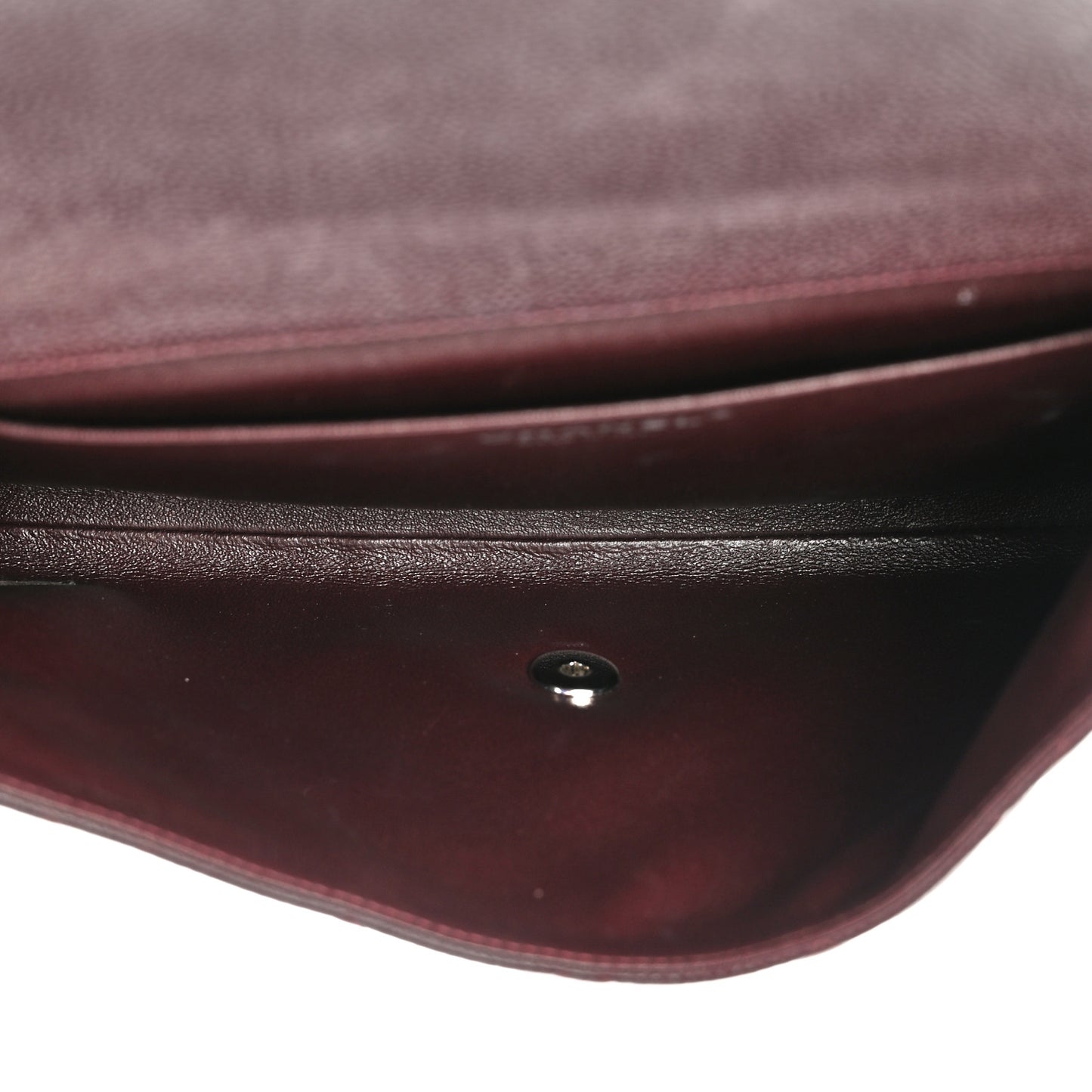 Caviar Quilted Clutch With Chain Flap Burgundy